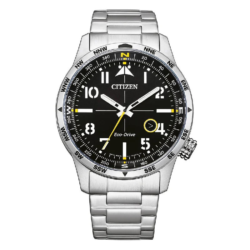 Citizen Men's Watch Eco-Drive Aviator Black BM7550-87E