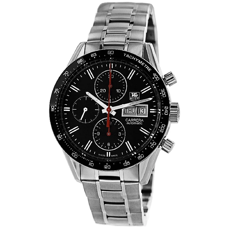 Tag Heuer Men's CV201AH.BA0725 Carrera Automatic Chronograph Stainless Steel Watch