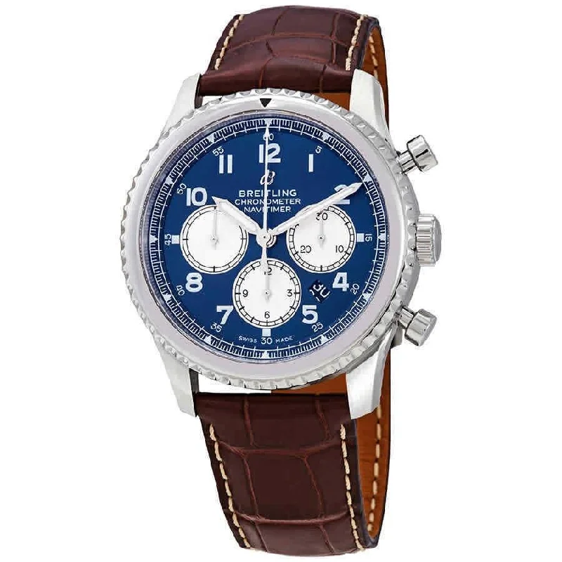 Breitling Men's AB0117131C1P2 Navitimer 8 Chronograph Brown Leather Watch