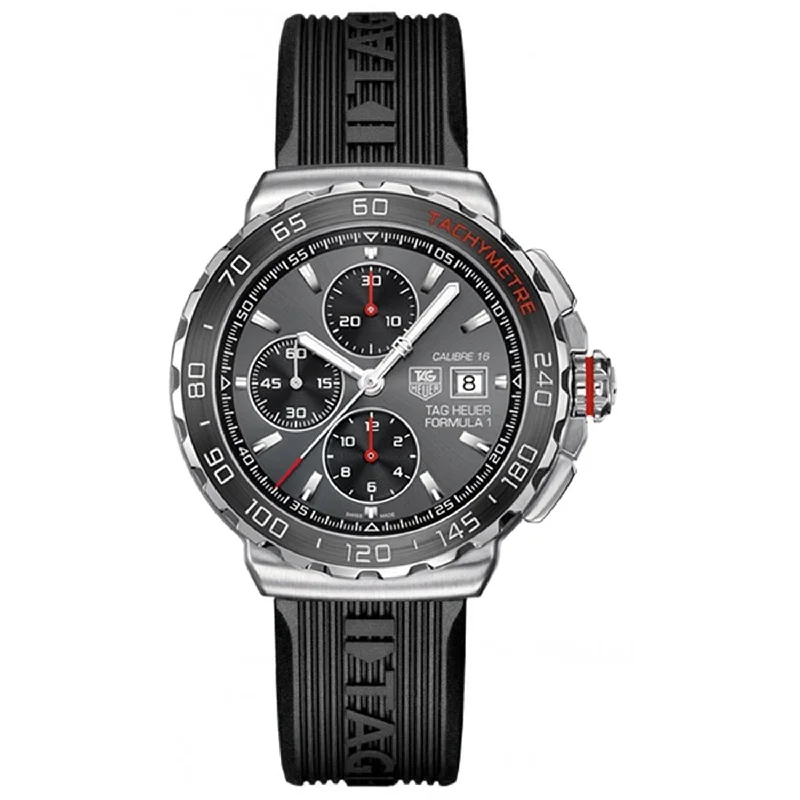 Tag Heuer Men's CAU2011.FT6026 Formula 1 Chronograph Black Rubber Watch