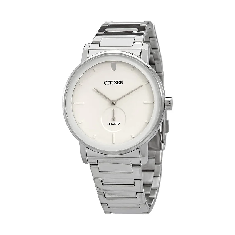 CITIZEN QUARTZ GENTS WATCH WHITE DIAL - BE9180-52A