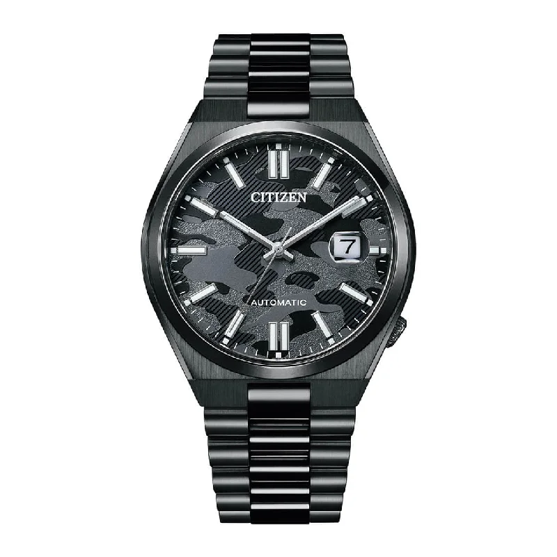 CITIZEN AUTOMATIC GENTS WATCH BLACK DIAL - NJ0155-87E