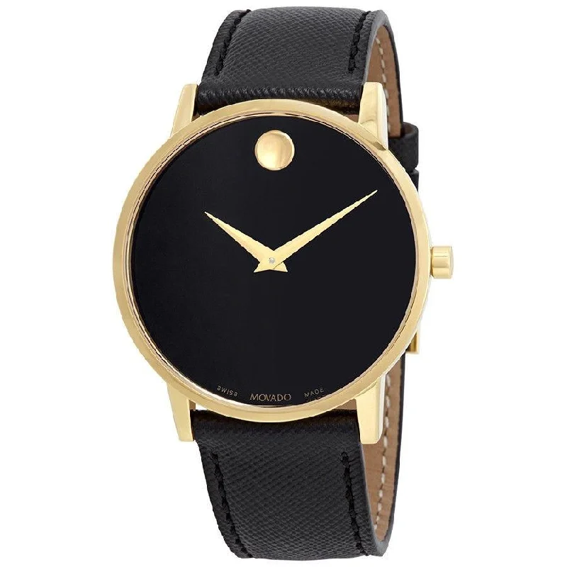 Movado Men's 0607195 Museum Black Leather Watch