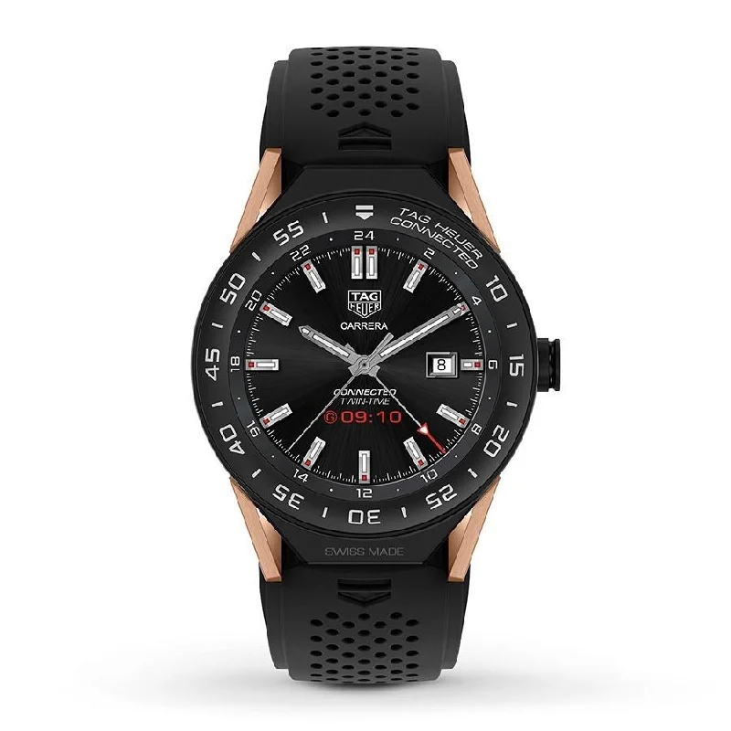 Tag Heuer Men's SBF8A8013.32FT6076 Connected Chronograph Black Rubber Watch