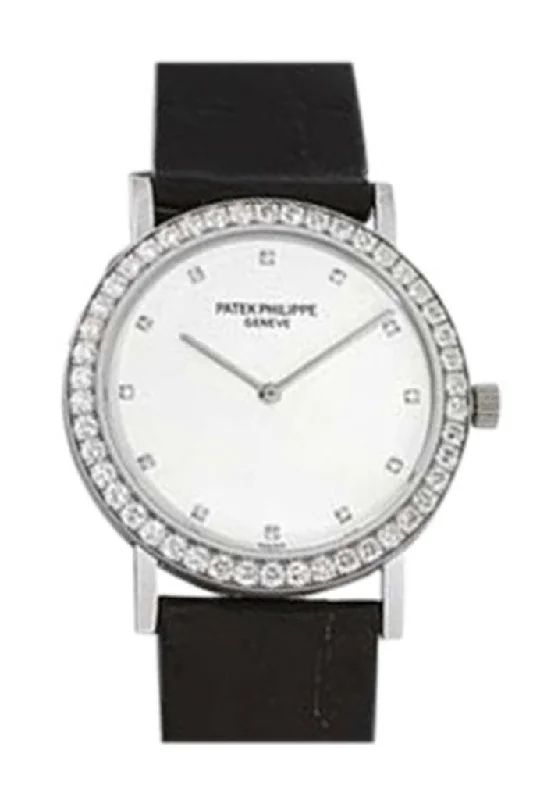 Patek Philippe Calatrava 5006G 18K White Gold 33mm Womens MOP Dial Watch 5006G Pre Owned