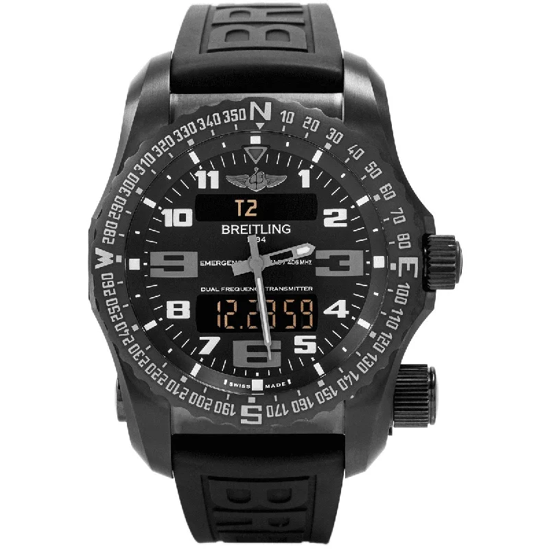 Breitling Men's V7632522-BC46-156S Emergency  Black Rubber Watch