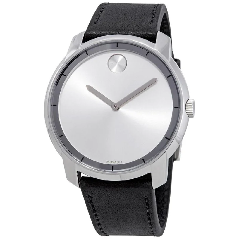 Movado Men's 3600468 Bold  Black Leather Watch