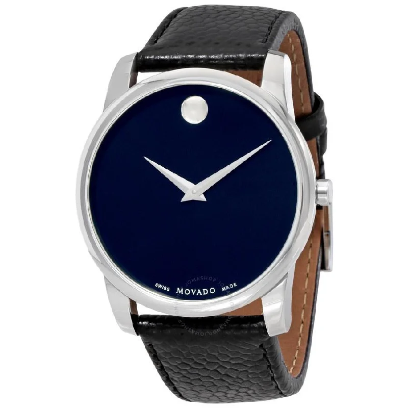 Movado Men's 0607013 Museum Black Leather Watch