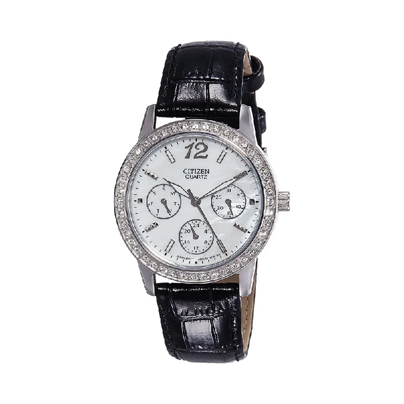 Citizen Analog Mother Of Pearl Dial Women's Watch-ED8090-11D