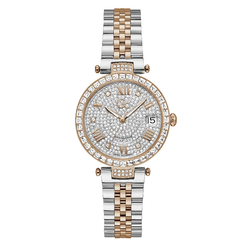 Gc Flair Crystal Ladies White Watch Z01014L1MF