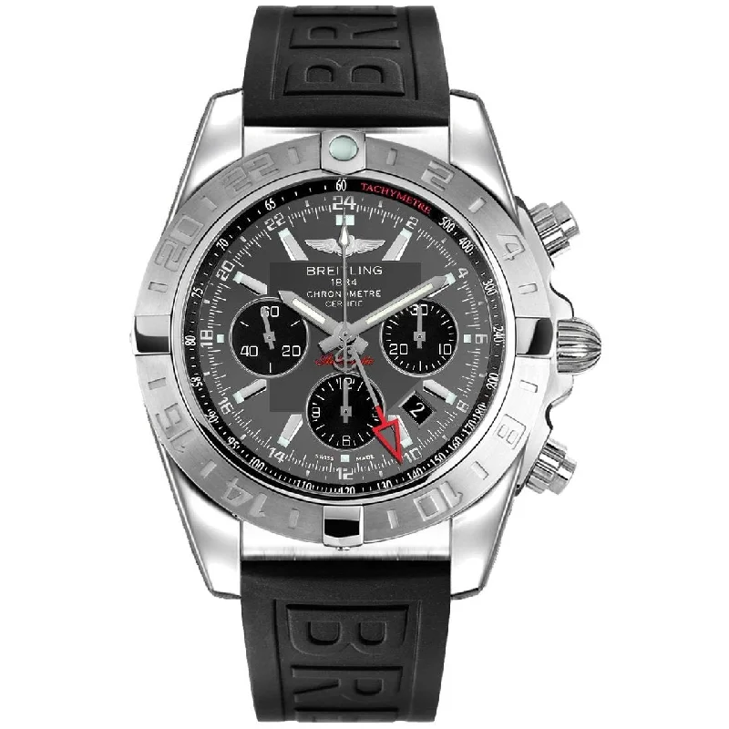 Breitling Men's AB042011-F561-153S Chronomat 44 GMT Chronograph Black Rubber Watch